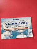 Carte radio VE1MW/VO2 Goose Bay Labrador Canada avion Trans-Canada Airlines