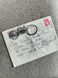 Lettre oblitérée France 1981 timbres fleurs et Marianne philatélie Marseille