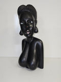 Grande sculpture africaine vintage en bois, art érotique ancien, pièce lourde