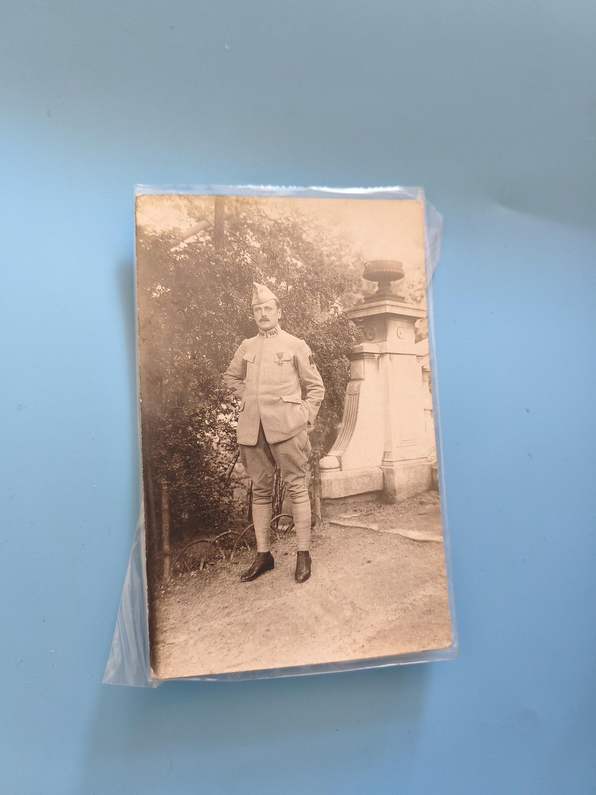 Carte postale ancienne militaire vintage collection rétro soldat armée WW1