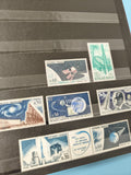 Lot anciens timbres oblitérés France espace fusées satellites collection vintage
