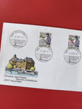 Enveloppe philatélie Neuchâtel oblitérée, timbres illustrés, Direction des Poste