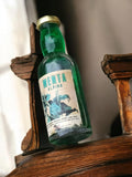 Mini bouteille vintage Menta Alpina vert déco rétro liqueur menthe bar ancien