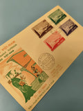 Ancienne enveloppe FDC Vietnam 1965 timbres premier jour illustrée éducation