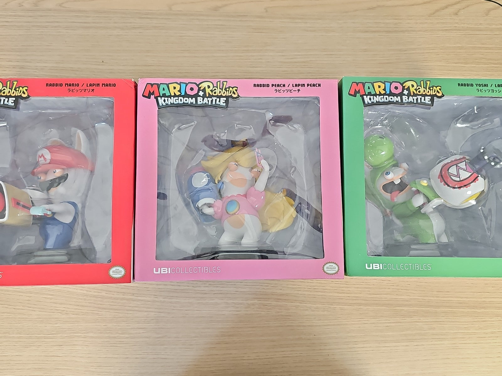 Figurines Mario Rabbids Kingdom Battle Ubisoft x3 neuves en boîte Lapin Mario Pe