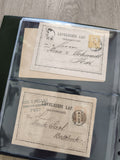 Lot 2 anciennes cartes postales oblitérées philatélie Hongrie XIXe timbres