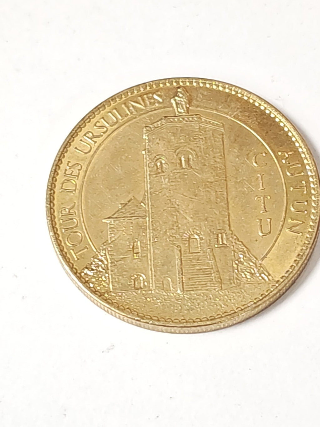 Pièce commémorative Lourdes souvenir religieux sanctuaire France authenticité