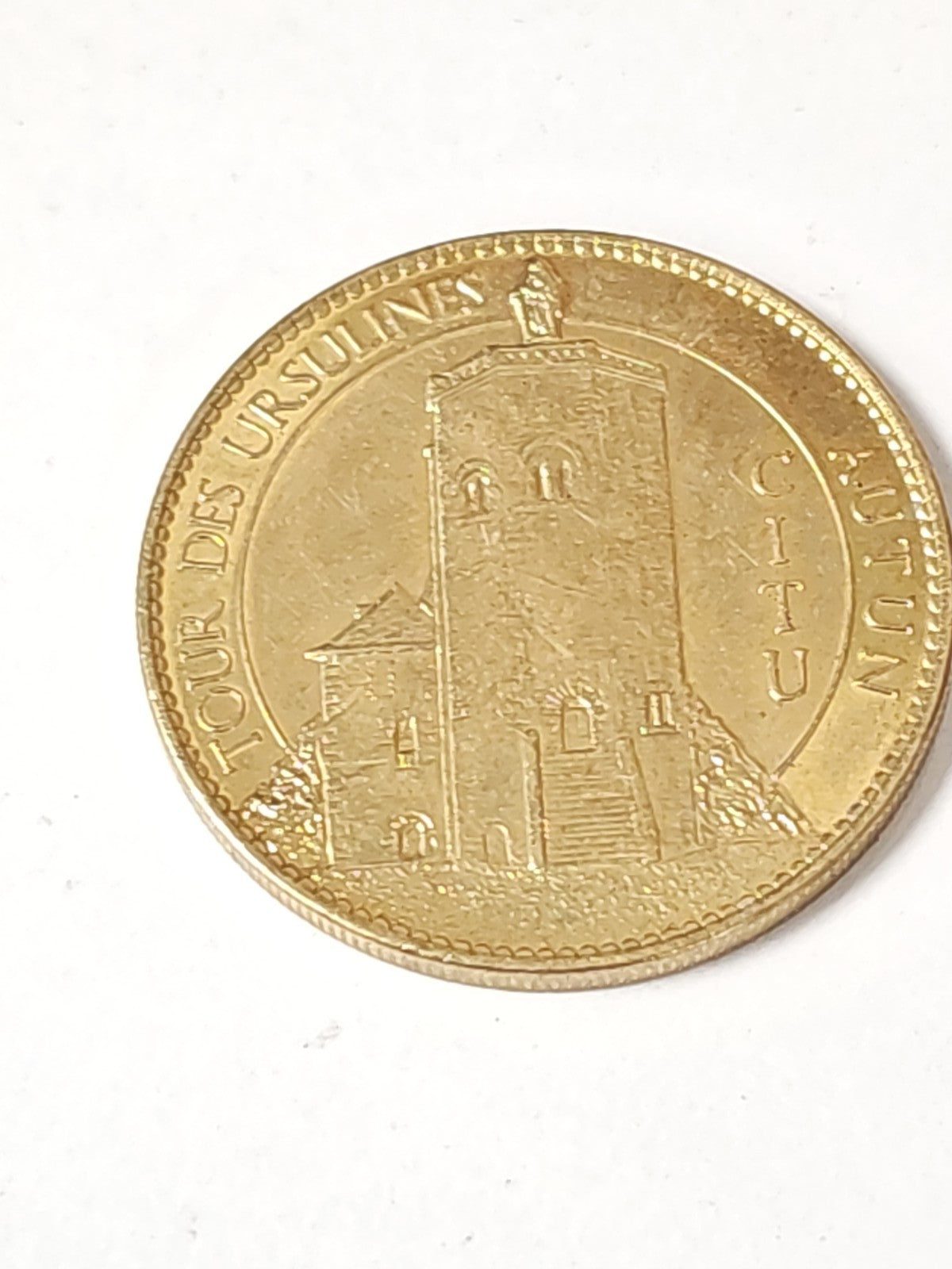 Pièce commémorative Lourdes souvenir religieux sanctuaire France authenticité