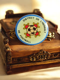 Pin's vintage District de l'Hérault football badge rond ancien