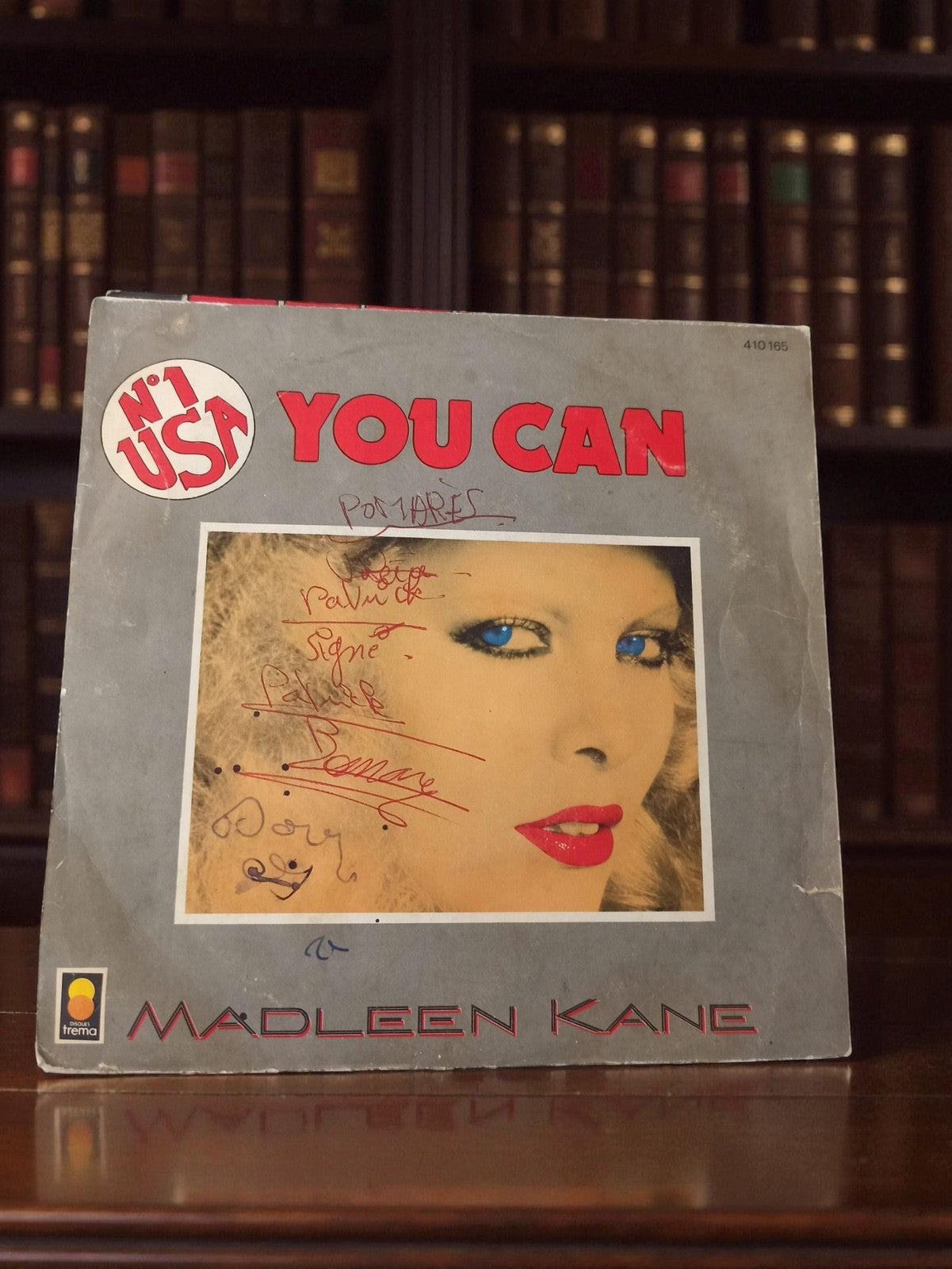 Vinyle 45 tours Madleen Kane You Can ancien pochette signée rétro