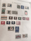 Lot anciens timbres Canada oblitérés vintage philatélie XXe siècle