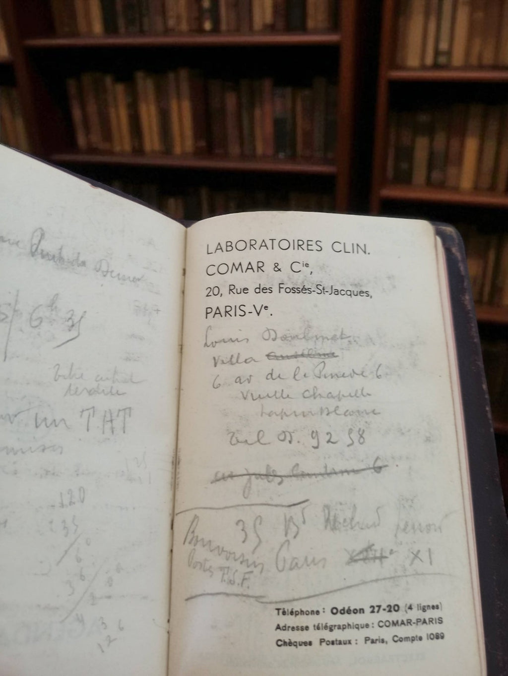 Carnet de notes vintage Paris couverture aspect grainé laboratoire ancien
