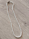 Collier vintage ancien en perles de culture naturelles, bijou rétro authentique