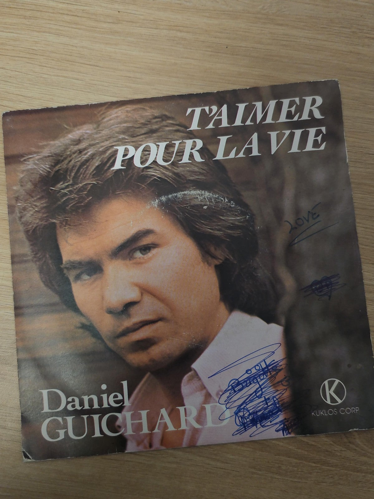 Vinyle 45T ancien Daniel Guichard rétro collection disque vintage chanson frança