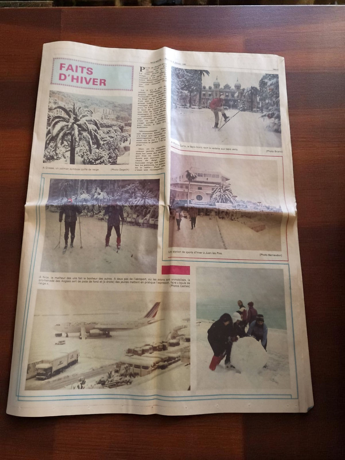 Magazine ancien Faits d’Hiver – Revue vintage neige Côte d’Azur – Photos rétro