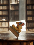 Figurine ancienne Starlux homme assis vintage, statuette rétro peinte main