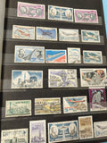 Lot anciens timbres oblitérés aviation France et étrangers, collection philatéli