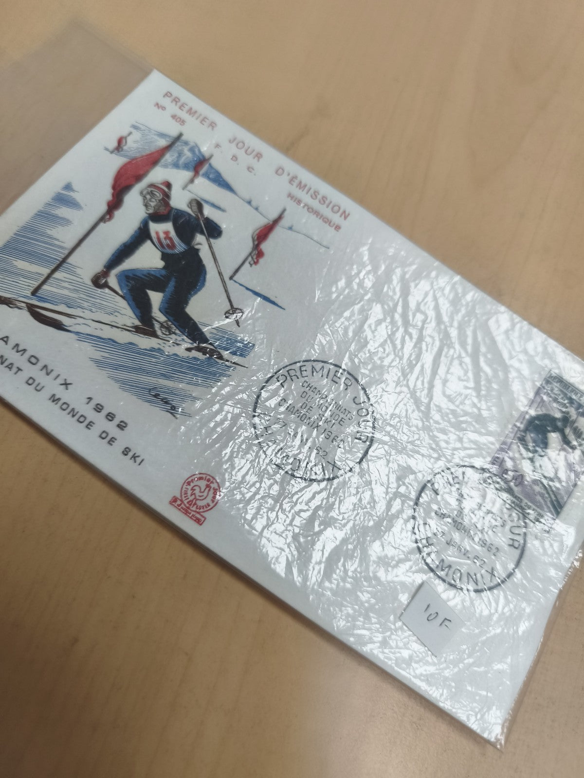 Enveloppe Premier Jour Ski Chamonix 1962 philatélie sport FDC timbre France