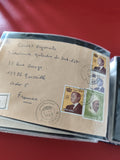 Ancienne enveloppe oblitérée Maroc 1993, timbres Roi Hassan II, philatélie rare
