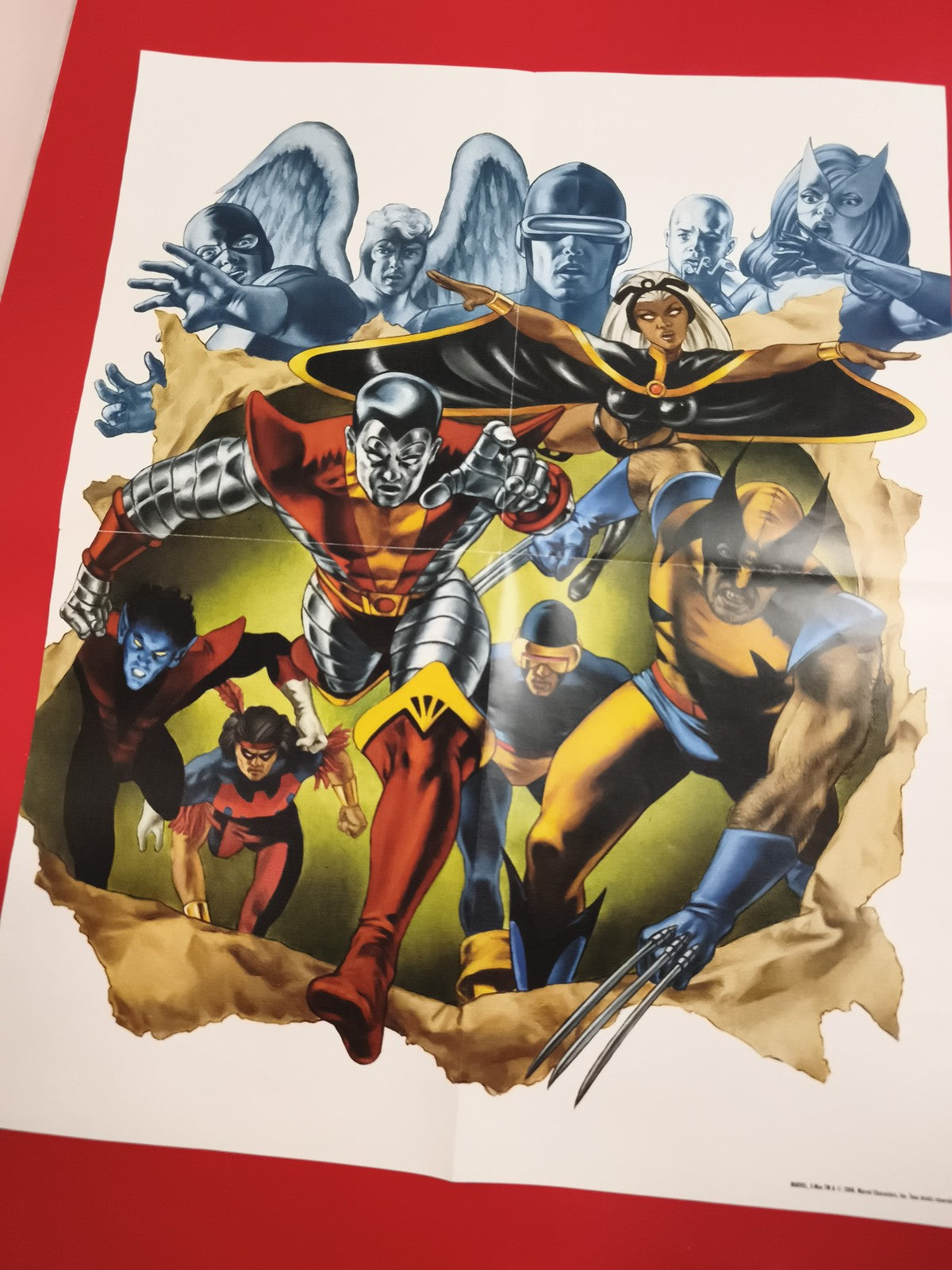 Poster vintage X-Men officiel Marvel super-héros illustration couleur