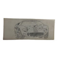 Dessin original voiture sport calque Dinky Toys Scalextric vintage rare 10 cm