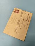Ancienne carte postale France XIXe philatélie timbre oblitéré vintage