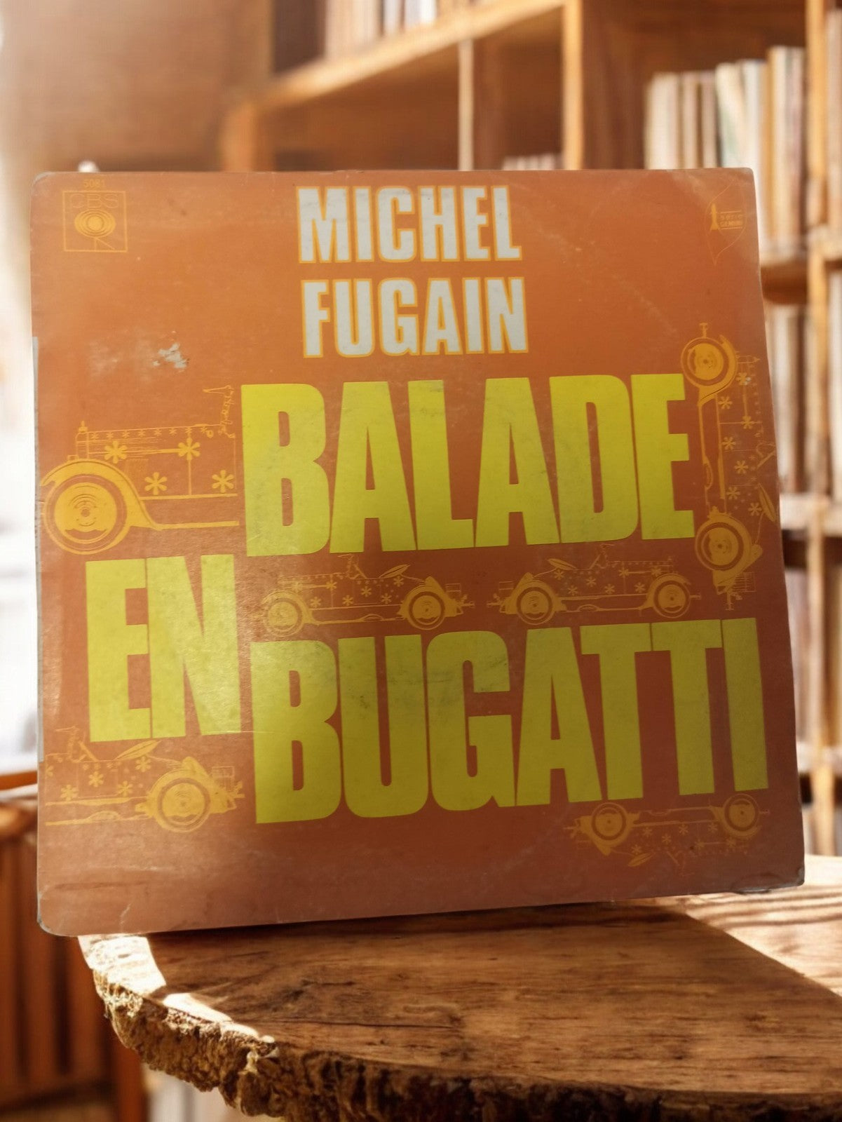 Disque vinyle 45 tours Michel Fugain Balade en Bugatti vintage chanson française