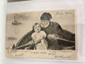 Carte postale ancienne Un fameux mousse marin barque Bonne Année CPA rétro