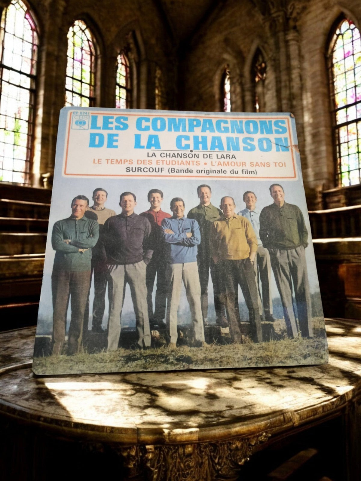 Vinyle 45T Les Compagnons de la Chanson EP vintage pochette photo CBS
