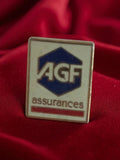Pin's vintage AGF assurances ancien badge publicitaire rétro années 90