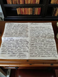 Lettre manuscrite ancienne 1940 époque WW2 écriture cursive vintage