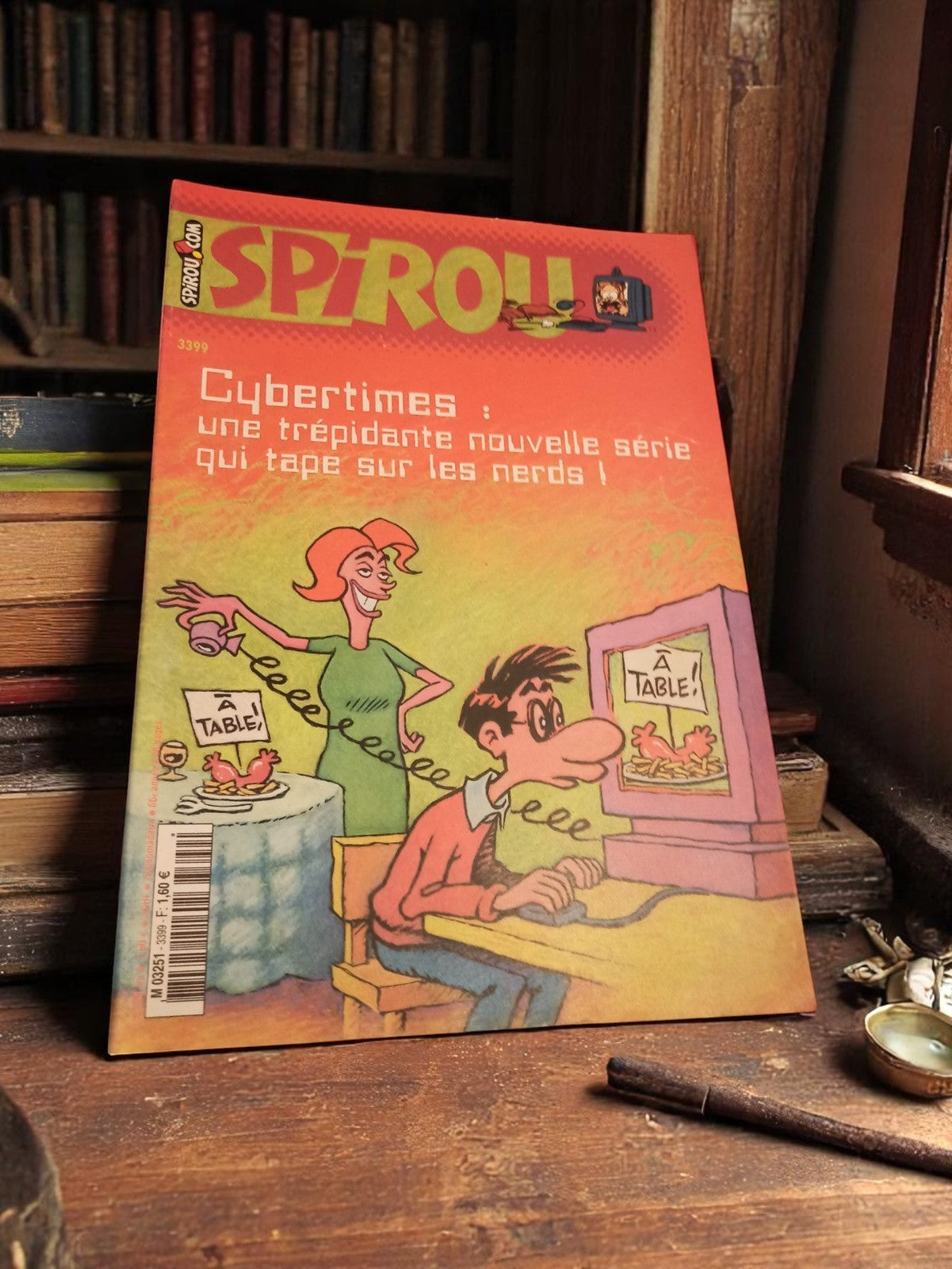 Magazine Spirou vintage n°3399 – couverture Cybertimes, collector d'époque