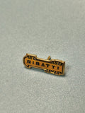 Vintage pin's publicitaire Ribatti émaillé jaune noir collection (Ref 14)