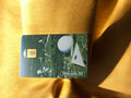 Carte téléphonique vintage Télécarte 50 puce dorée design satellite rare