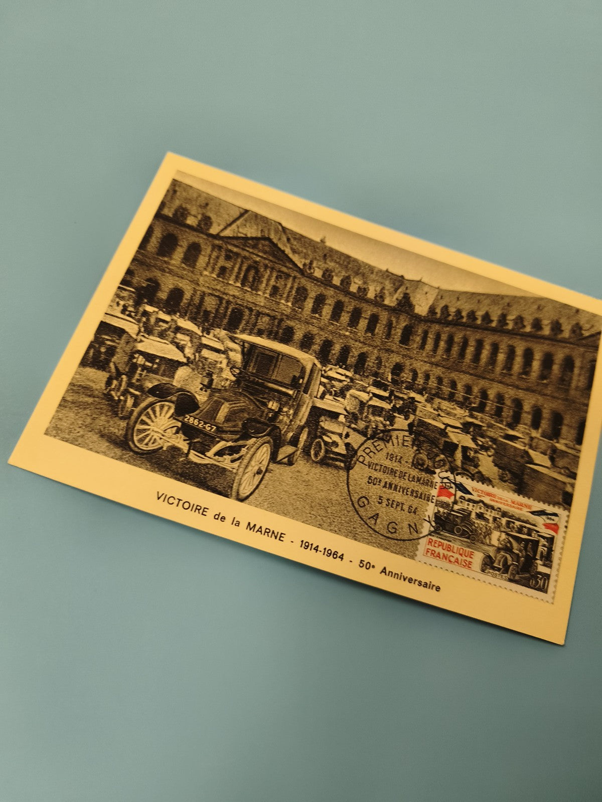 Enveloppe FDC premier jour Victoire de la Marne 1914-1964 timbre illustré