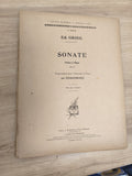 Ancien livre partitions Grieg Sonate violon piano Durand vintage musique classiq