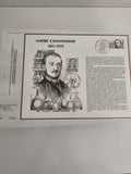 Feuillet philatélique CEF André Chantemesse 1851-1919 oblitéré, timbre France