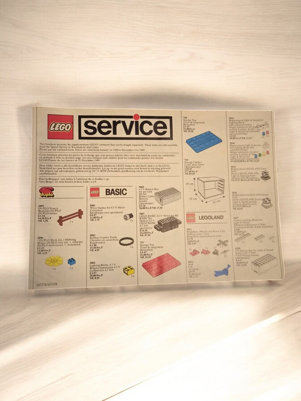 Livret publicitaire LEGO vintage service, collector rare, années 80