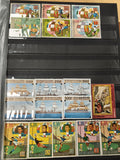 Lot de timbres thématiques football, navires et art, couleurs variées, Guinée et