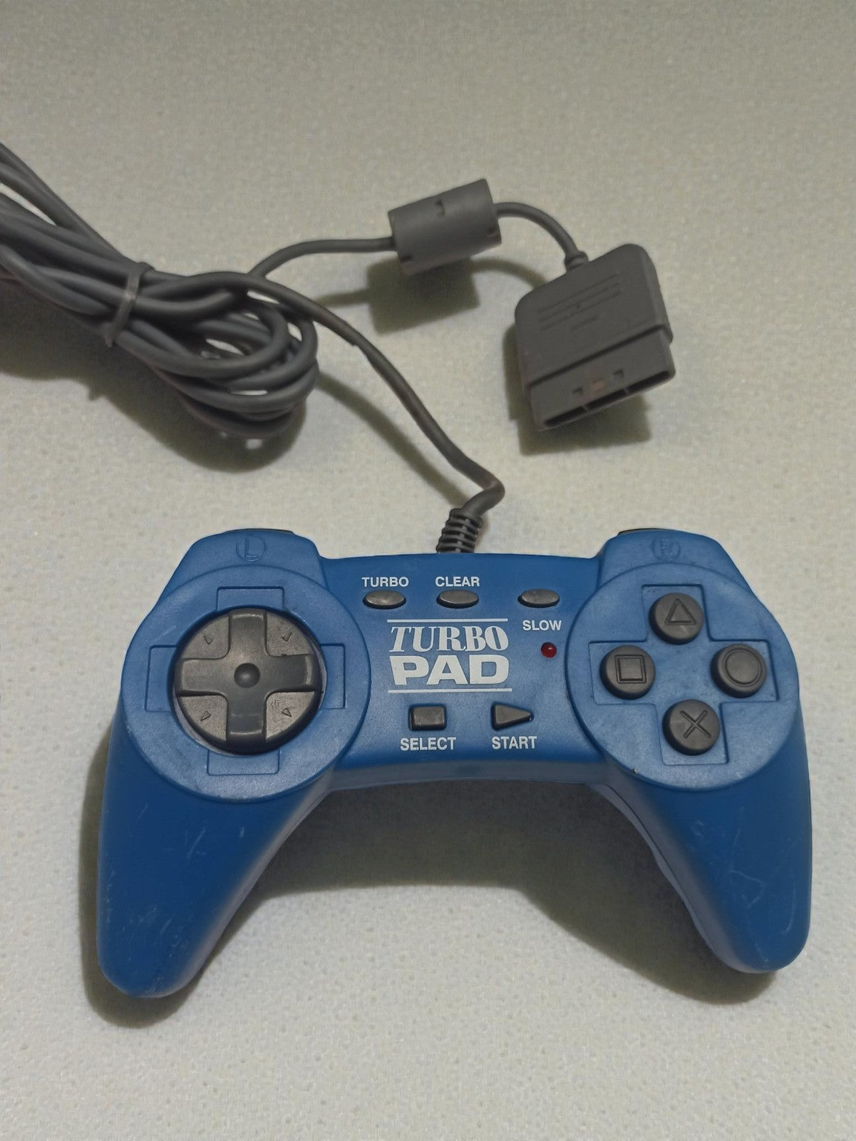 Manette Turbo Pad compatible PlayStation PS1 bouton Turbo, contrôleur filaire