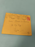 Ancienne enveloppe oblitérée France timbre rouge collection philatélie vintage