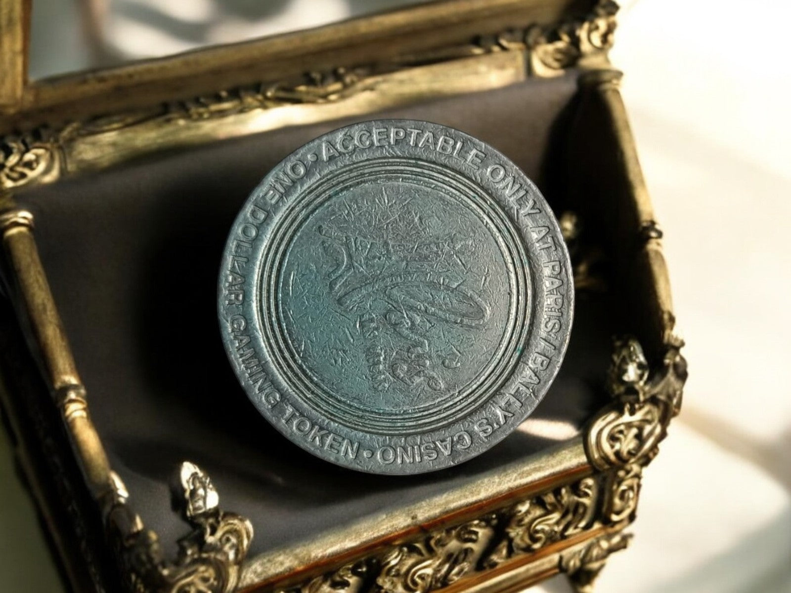 Jeton casino vintage métal Paris Las Vegas dollar gaming token