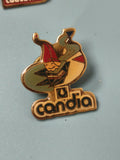Vintage pin's Candia lutin publicitaire émaillé ancien collection (Ref 3)