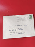 Enveloppe philatélie oblitérée Illzach avec timbre Marianne vert 1,80F