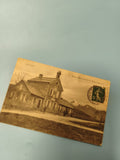 Ancienne carte postale animée Les Alpes refuge Col de Manse timbre 5c vintage