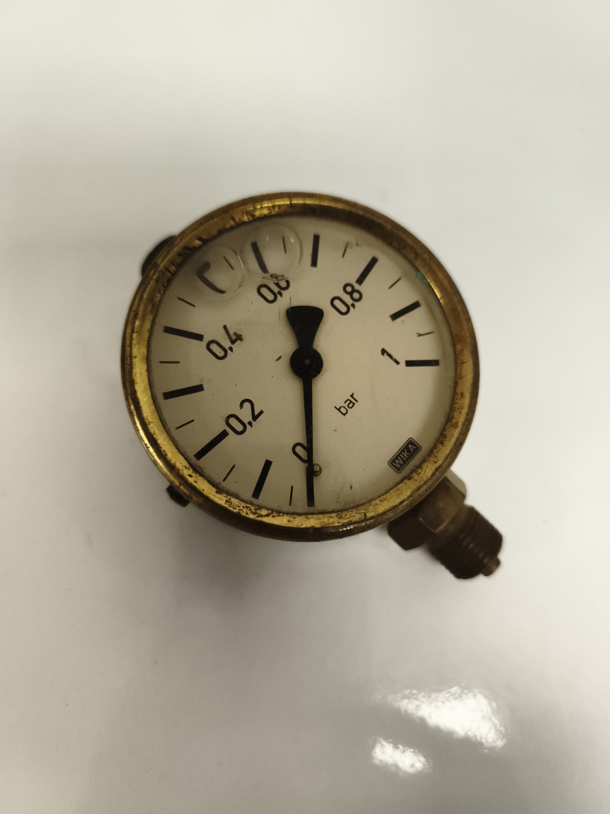 Manomètre ancien WIKA pression bar vintage industriel appareil mesure