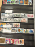 Lot timbres Luxembourg multicolores différents thèmes, philatélie (support exclu