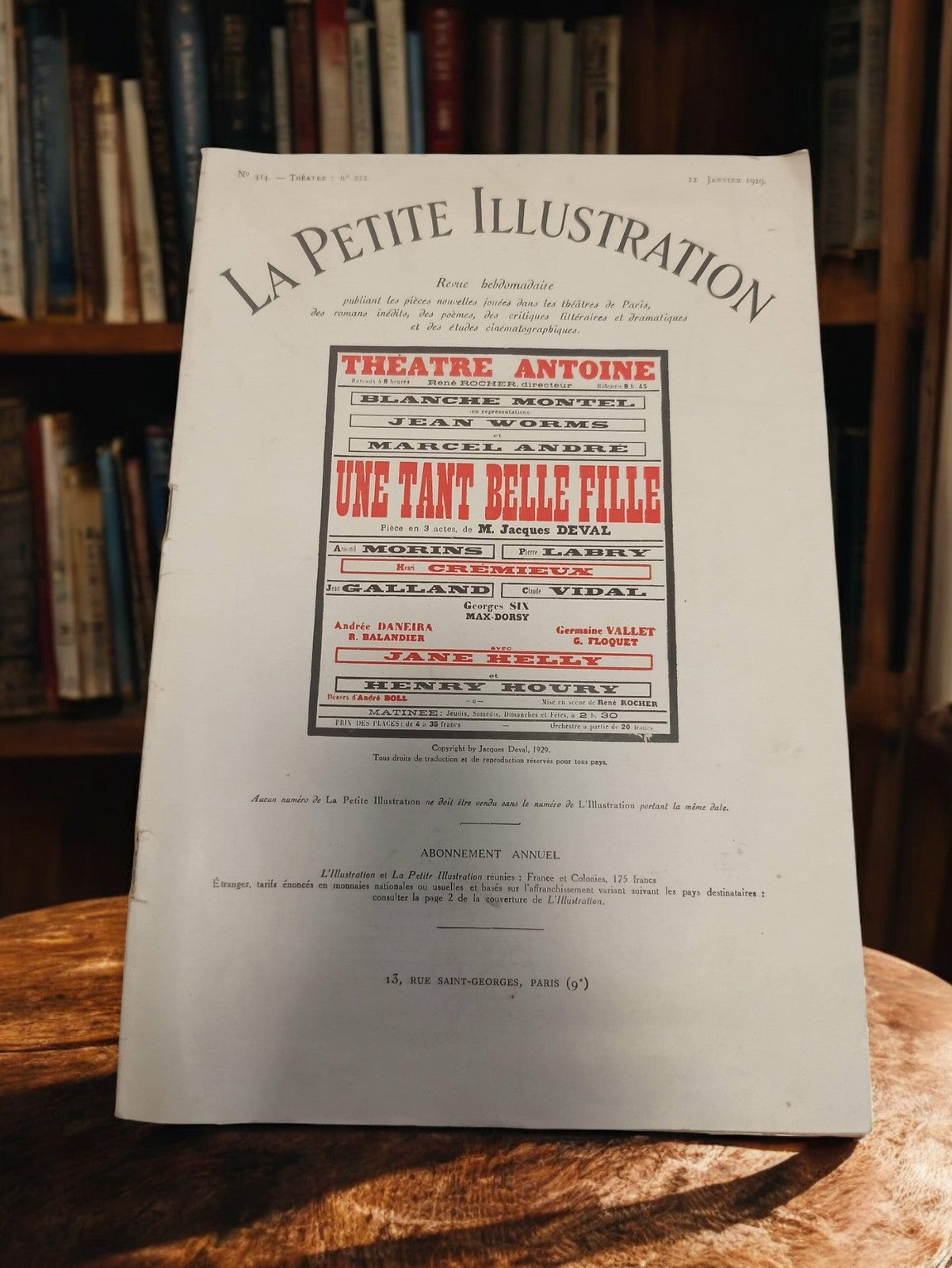 Livret ancien La Petite Illustration 1929 théâtre rétro revue vintage