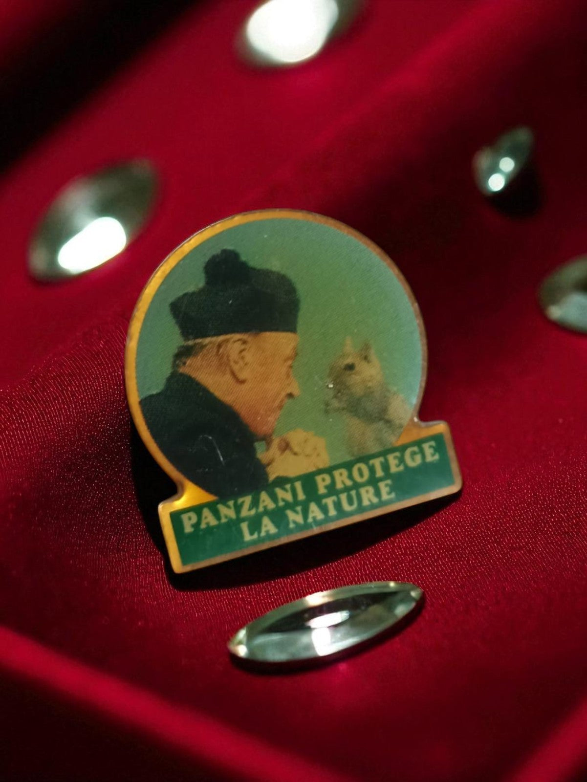 Pin's vintage Panzani protège la nature badge ancien publicité rétro