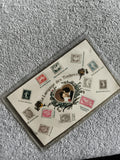 Carte postale ancienne Le Langage des Timbres philatélie thème amour